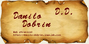 Danilo Dobrin vizit kartica